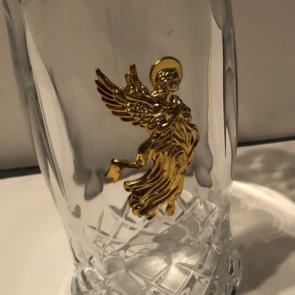 Teleflora 24% lead crystal candle cover with gold angel embellishment like new - Picture 5 of 6